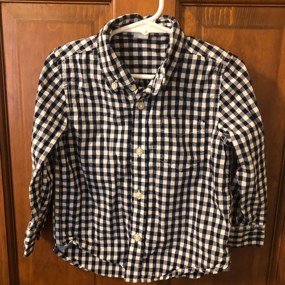 Gap navy gingham shirt